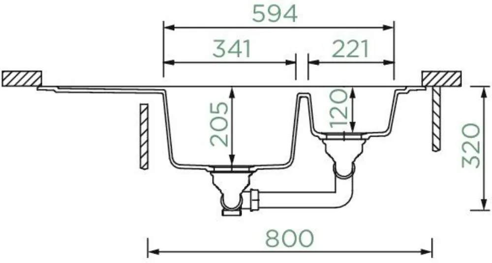 Obrázek Dřez Signus C-150 Puro (spodní uložení)