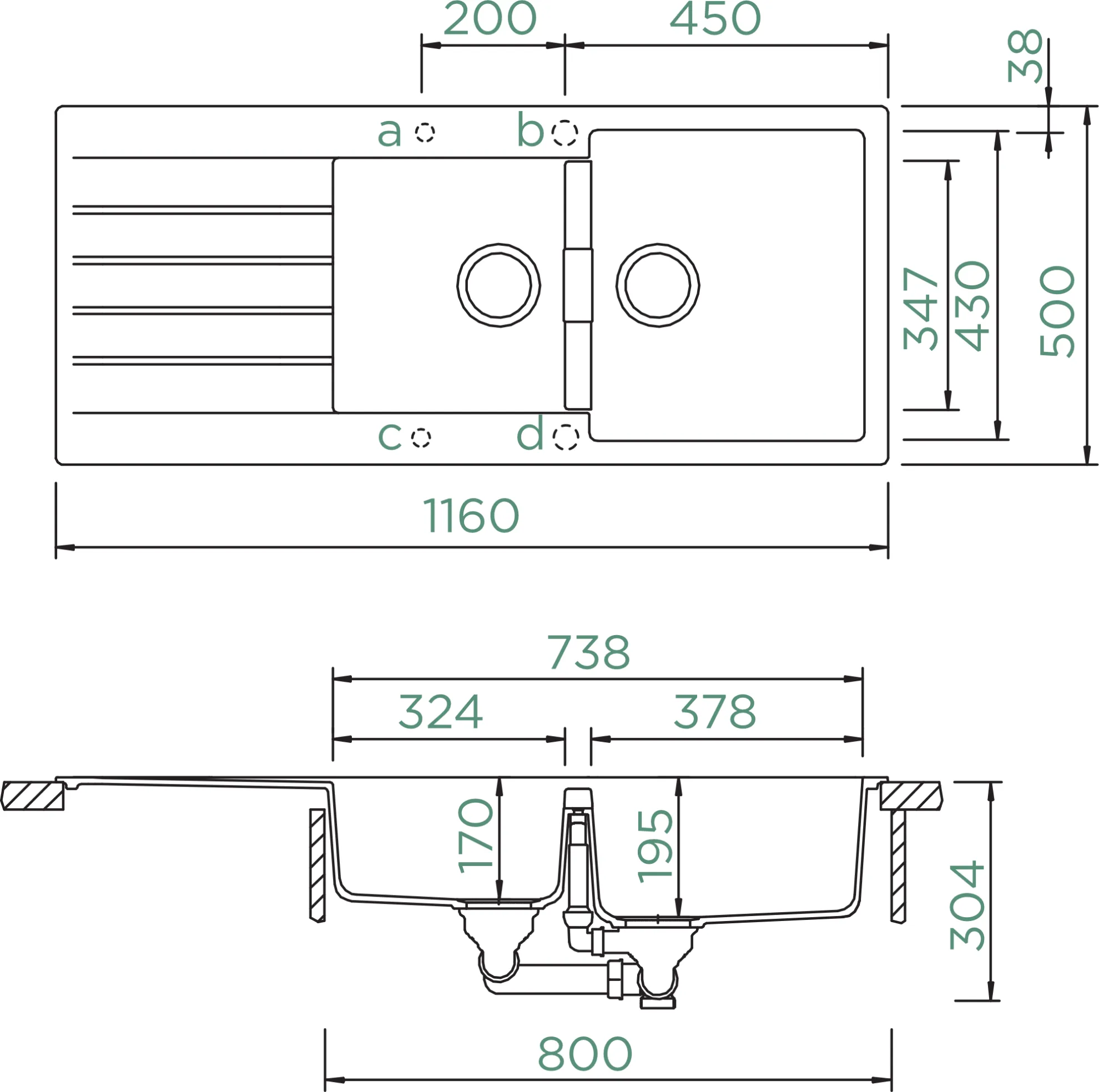 Obrázek Dřez Signus D-200 Puro Horní uložení