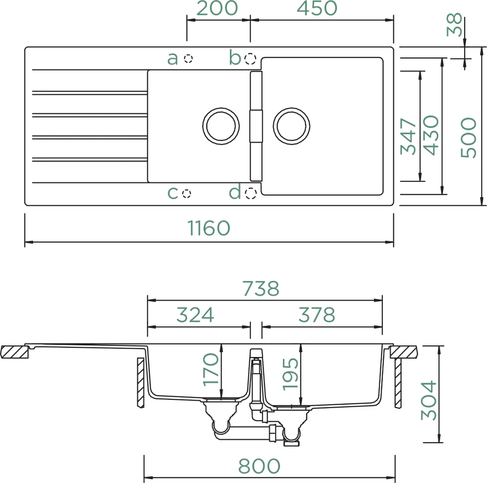Obrázek Dřez Signus D-200 Puro Horní uložení