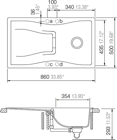 Obrázek Dřez Waterfall D-100 Berry horní uložení