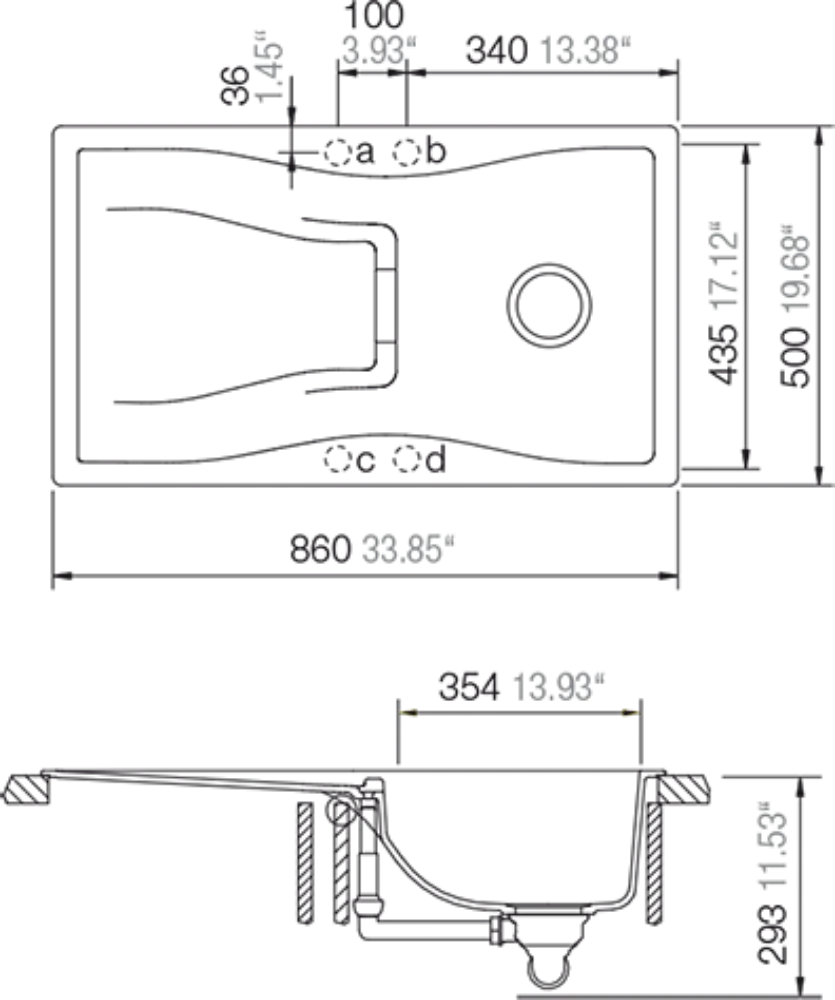 Obrázek Dřez Waterfall D-100 Berry horní uložení