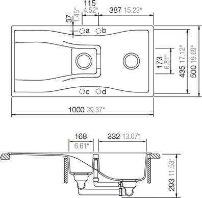 Obrázek Dřez Waterfall D-150 Berry horní uložení
