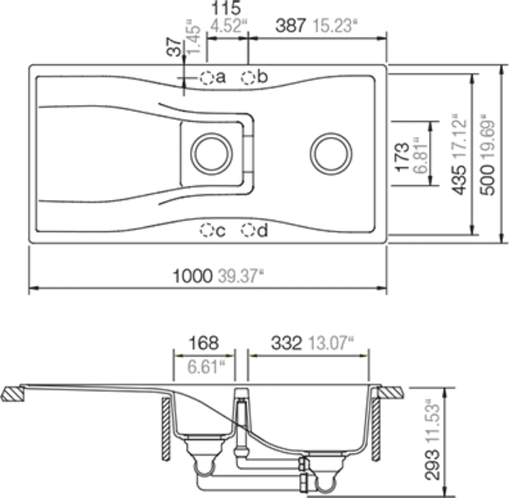 Obrázek Dřez Waterfall D-150 Berry horní uložení