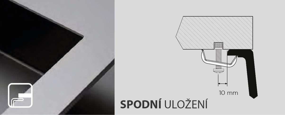 uložení dřezu SIGNUS D-100 Stone