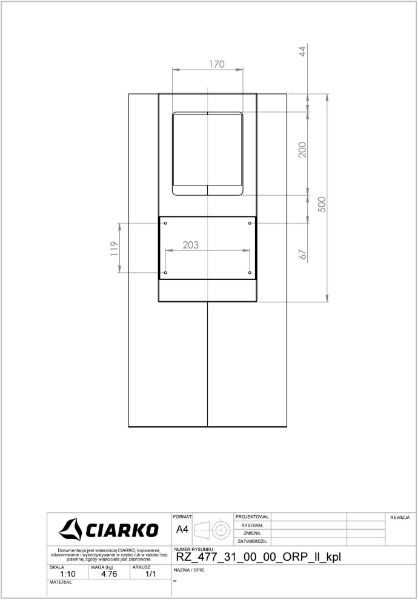Obrázek Odsavač komínový Tubus White (CDP3801B)