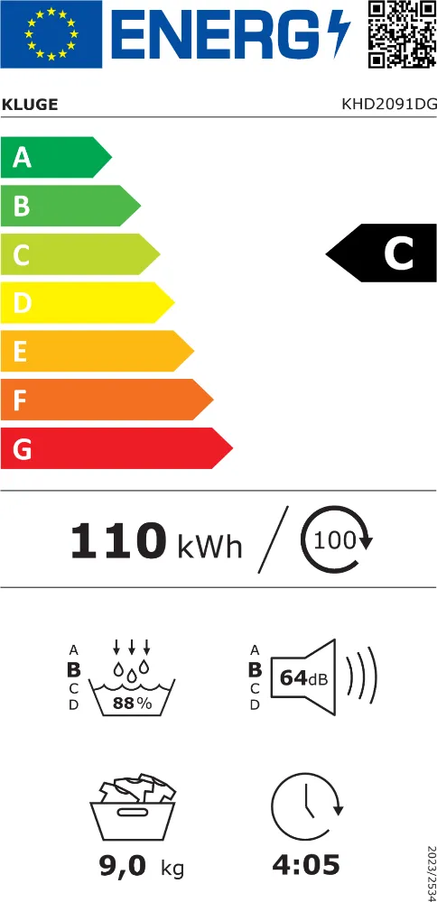 Obrázek SUŠIČKA S TEPELNÝM ČERPADLEM KHD2091DG
