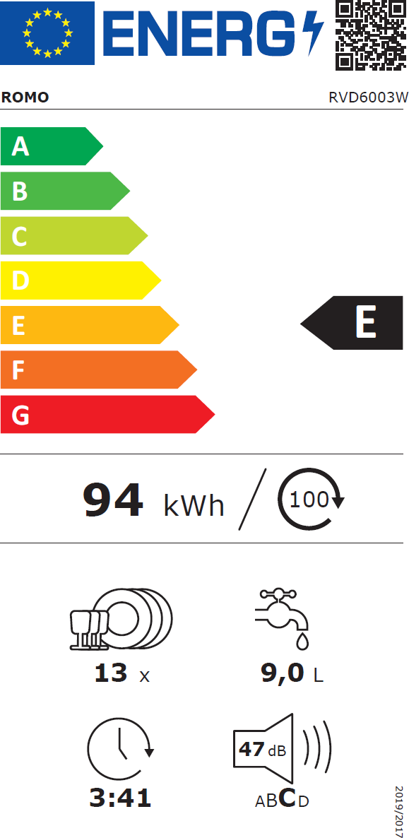 Obrázek Myčka nádobí RVD6003W