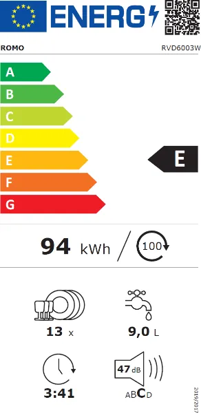 Obrázek Myčka nádobí RVD6003W