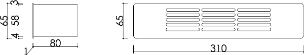 Obrázek Mřížka 310x65 mm KVS7068B