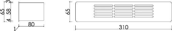 Obrázek Mřížka 310x65 mm KVS7068B