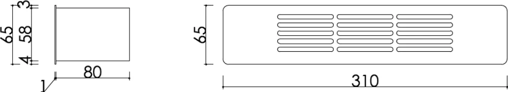Obrázek Mřížka 310x65 mm KVS7068X