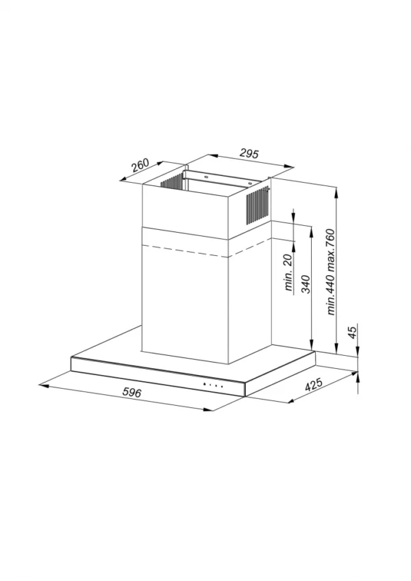 Obrázek ODSAVAČ KOMÍNOVÝ KMK6070BLG