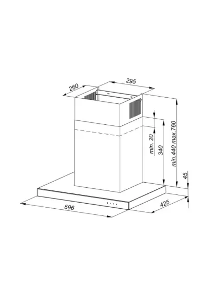 Obrázek ODSAVAČ KOMÍNOVÝ KMK6070BLG