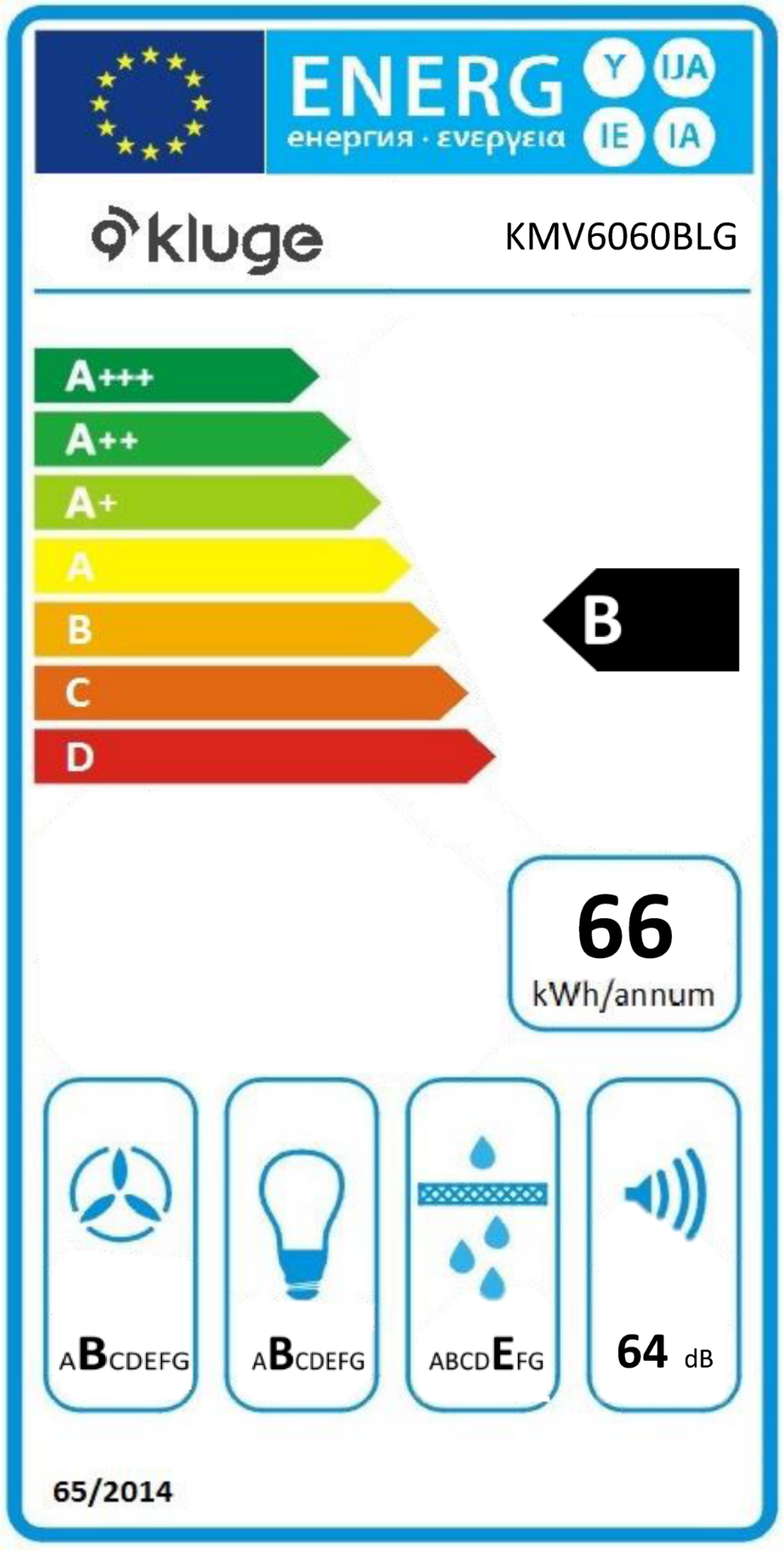 Obrázek ODSAVAČ KMV6060BLG