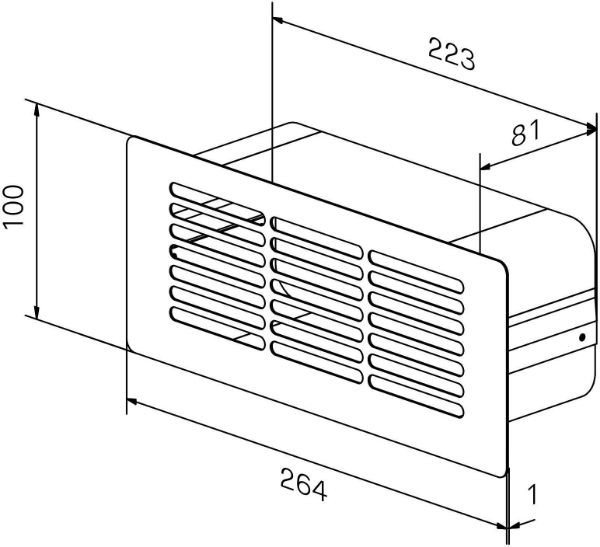 Obrázek Mřížka 265x100 mm KVS7026B