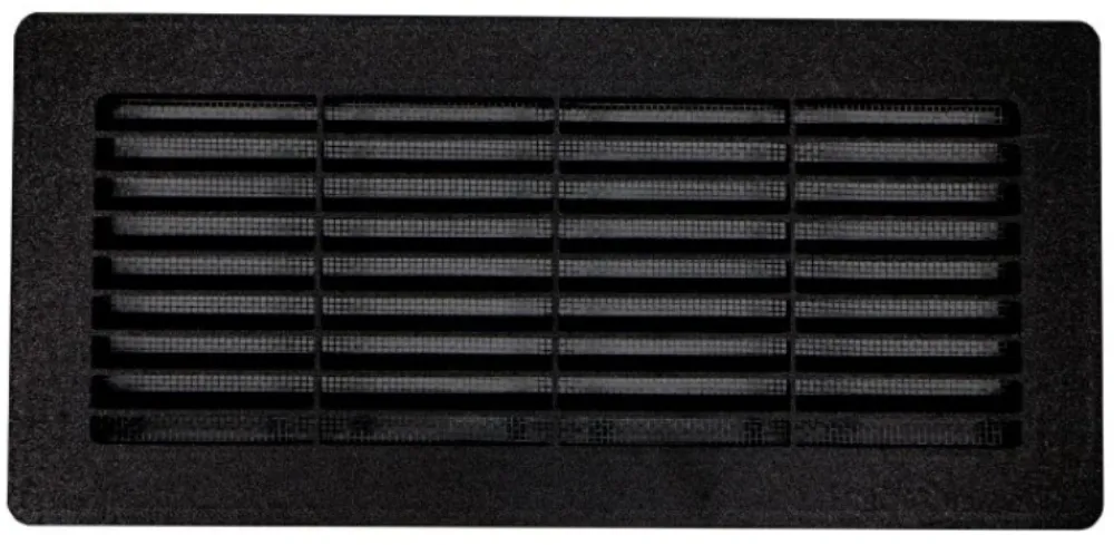 Mřížka černá 248x117 do plochého potrubí 220x90 KVS290182B