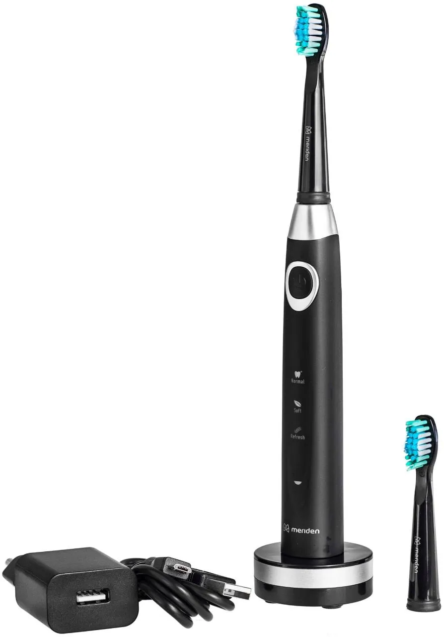 Obrázek Elektrický zubní kartáček Meriden Sonic+ Smart Black (MS349B)