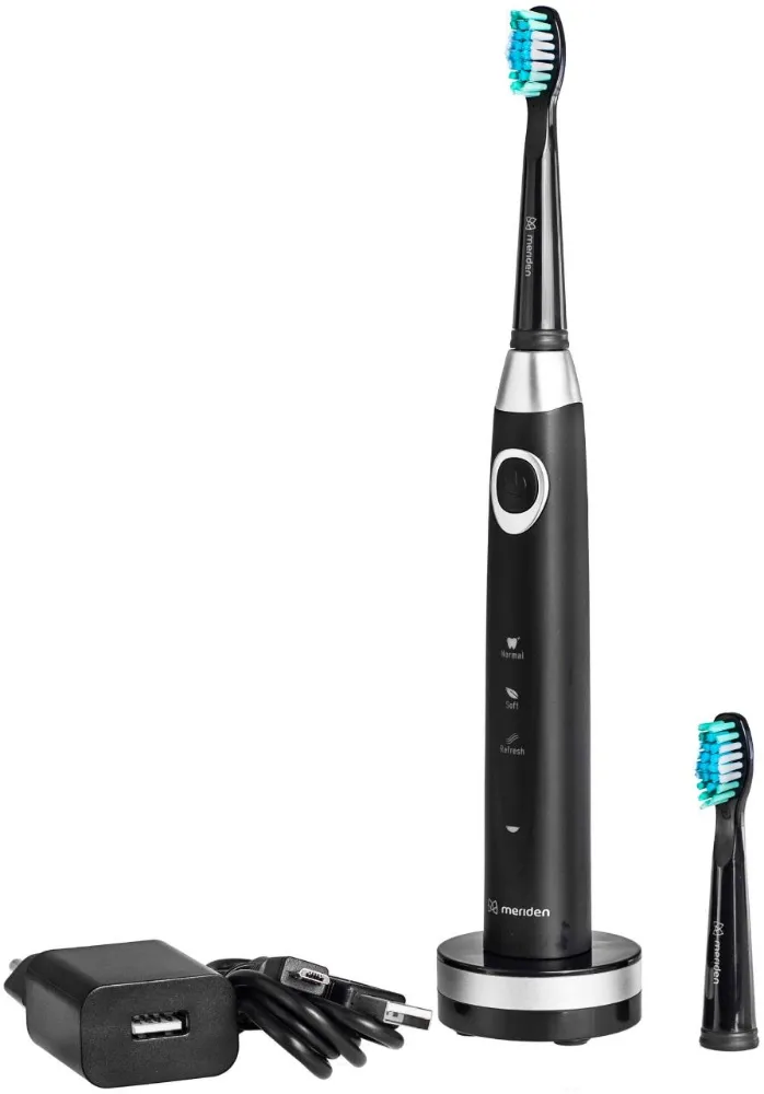 Obrázek Elektrický zubní kartáček Meriden Sonic+ Smart Black (MS349B)