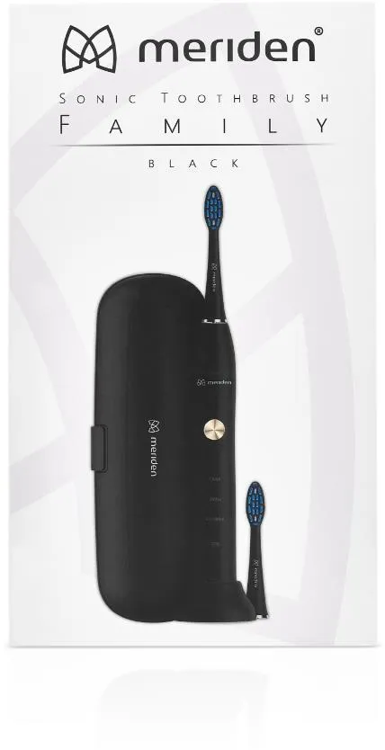 Obrázek Elektrický zubní kartáček Meriden Sonic Family Black (MD-401B)