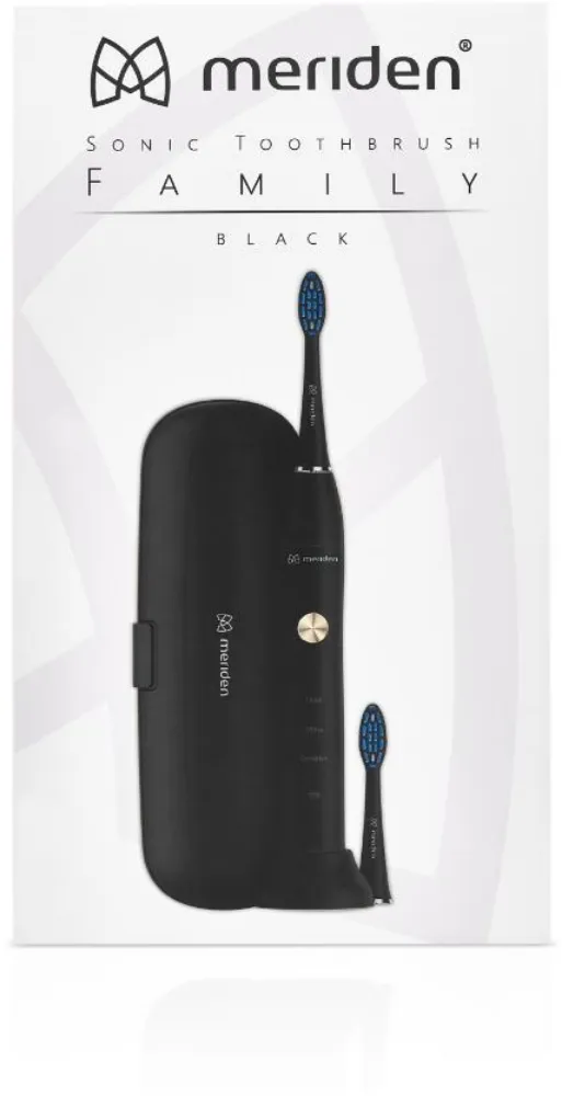 Obrázek Elektrický zubní kartáček Meriden Sonic Family Black (MD-401B)