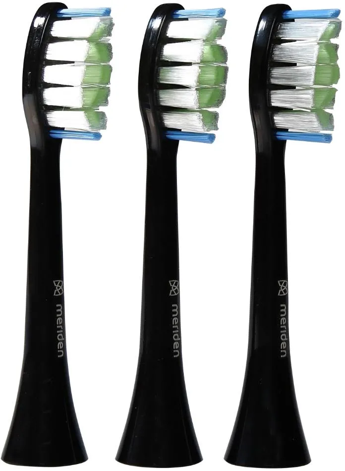 Obrázek Náhradní hlavice ke kartáčkům Meriden Sonic Family Black (MD-401B) 3 ks