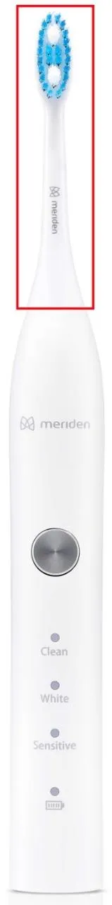 Obrázek Náhradní hlavice ke kartáčkům Meriden Sonic Family White (MD-400W) 3 ks