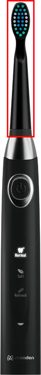 Obrázek Náhradní hlavice ke kartáčkům Meriden Sonic+ Smart Black (MS349B) 4ks