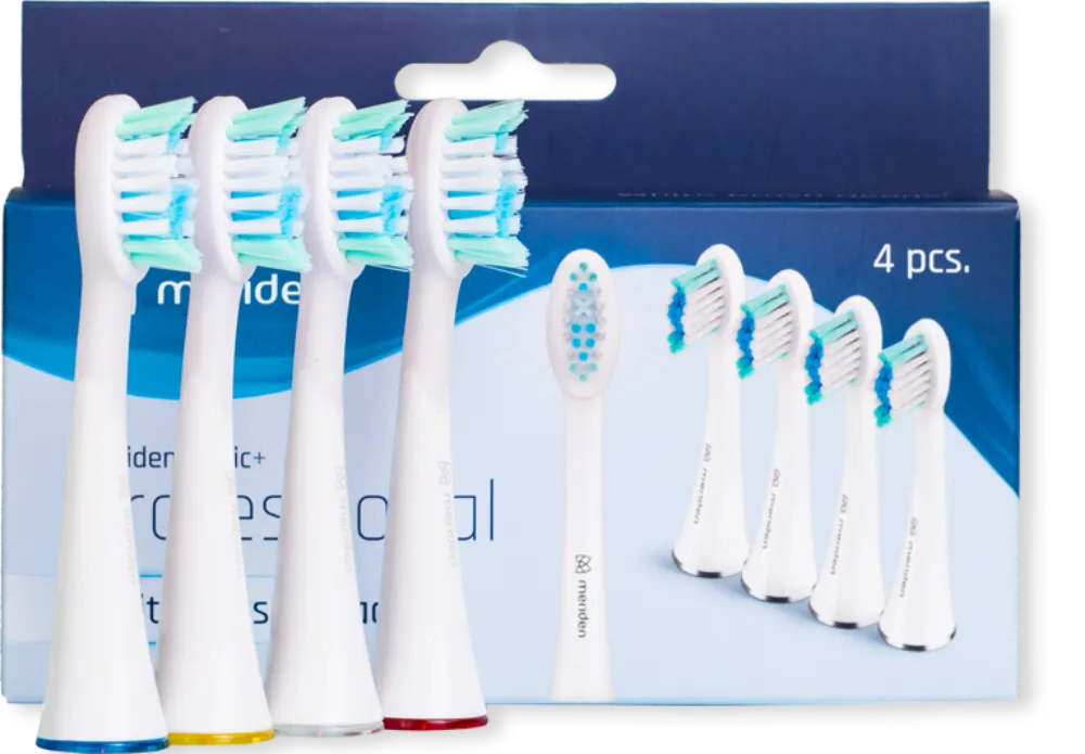 Obrázek Náhradní hlavice ke kartáčkům Meriden Sonic+ Professional White (MS589W) 4ks