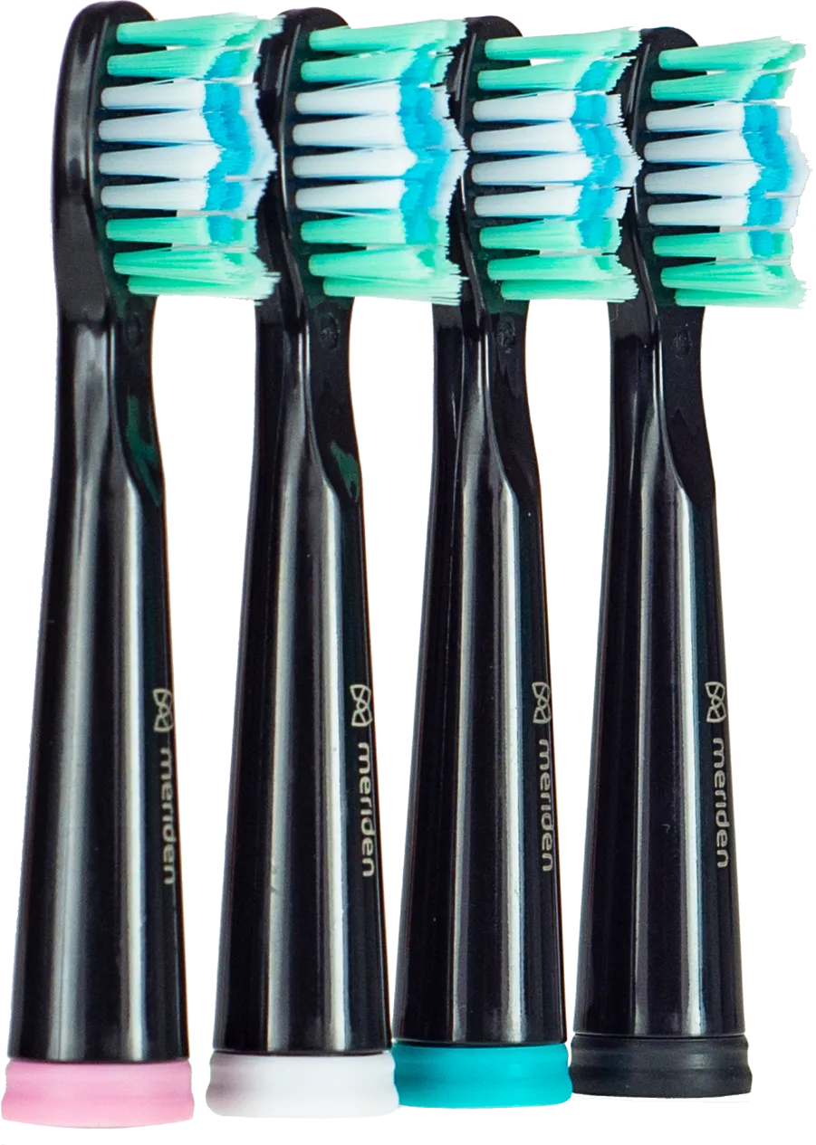 Obrázek Náhradní hlavice ke kartáčkům Meriden Sonic+ Smart Black (MS349B) 4ks