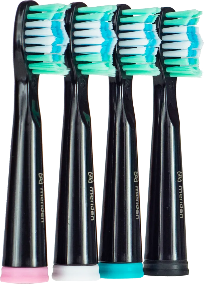 Náhradní hlavice ke kartáčkům Meriden Sonic+ Smart Black (MS349B) 4ks