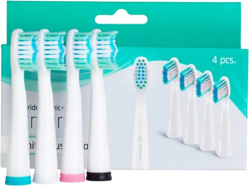Obrázek Náhradní hlavice ke kartáčkům Meriden Sonic+ Smart White (MS349W) 4ks