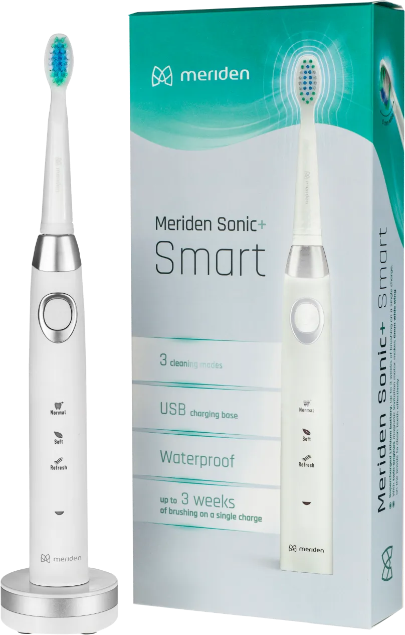 Obrázek Elektrický zubní kartáček Meriden Sonic+ Smart White (MS349W)