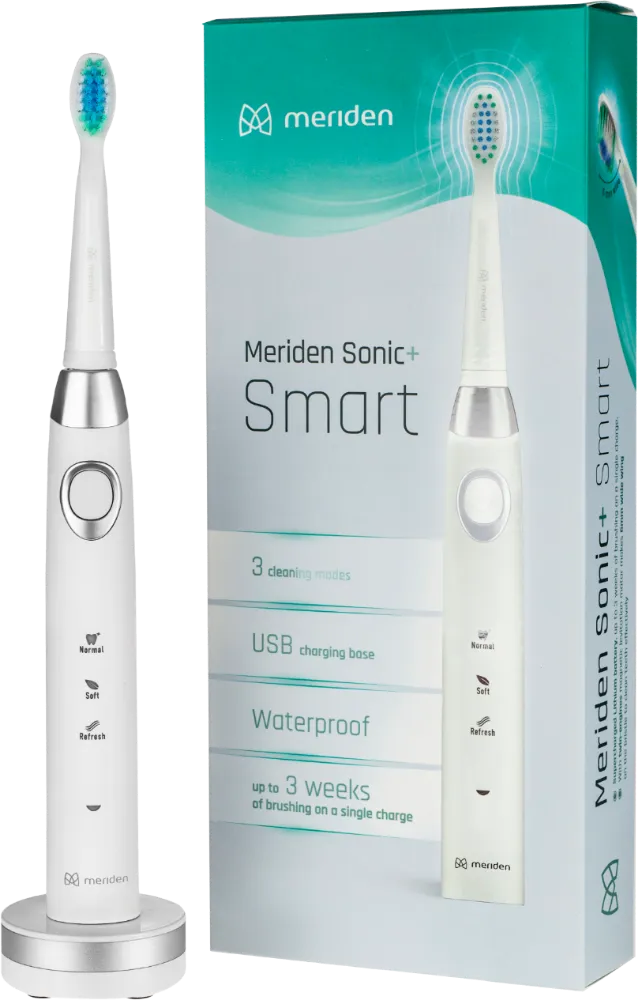 Obrázek Elektrický zubní kartáček Meriden Sonic+ Smart White (MS349W)
