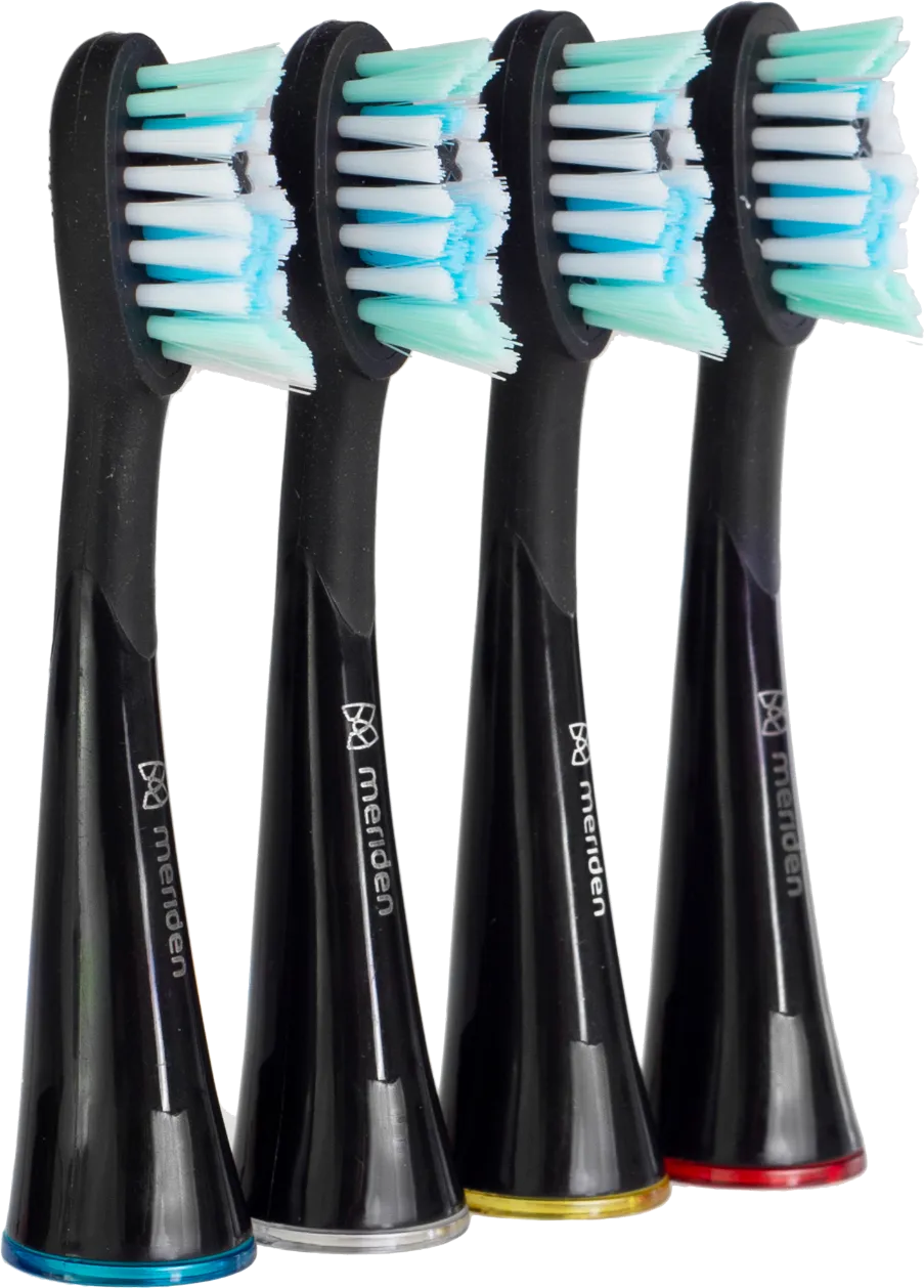 Obrázek Náhradní hlavice ke kartáčkům Meriden Sonic+ Professional Black (MS589B) 4ks