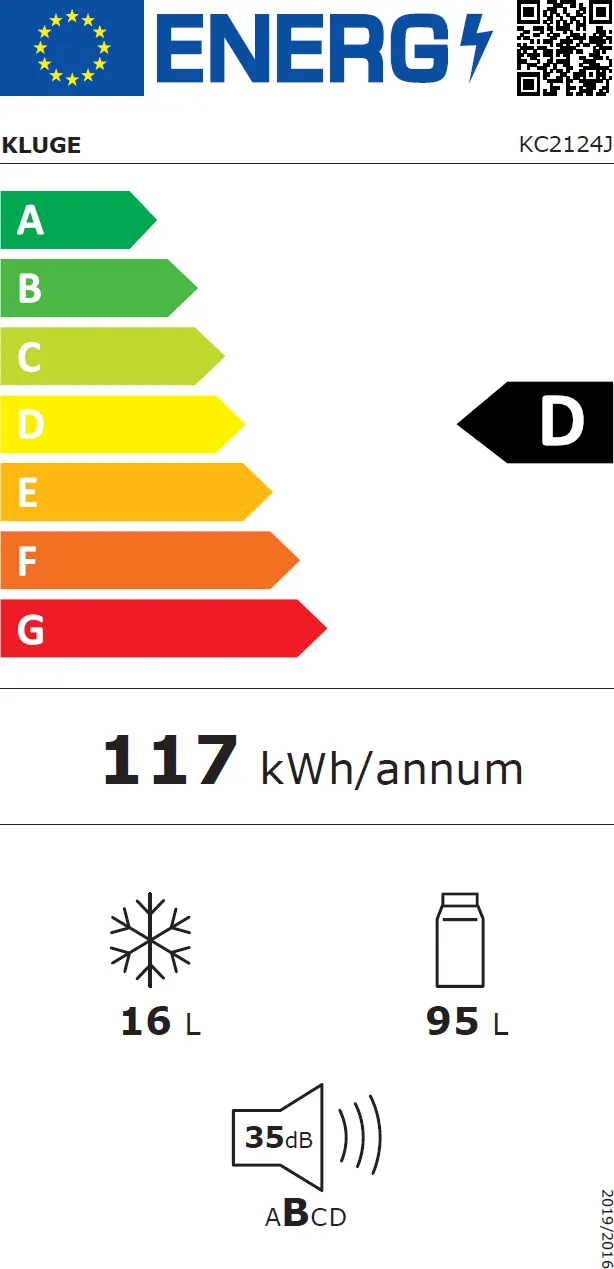 Obrázek CHLADNIČKA VESTAVNÁ KC2124J
