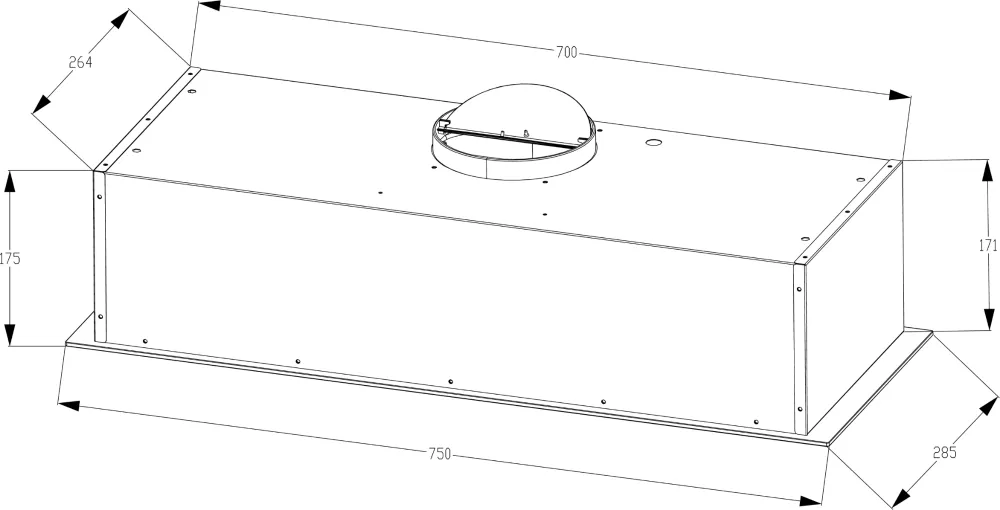 Obrázek Odsavač plně vestavný KLV7500B