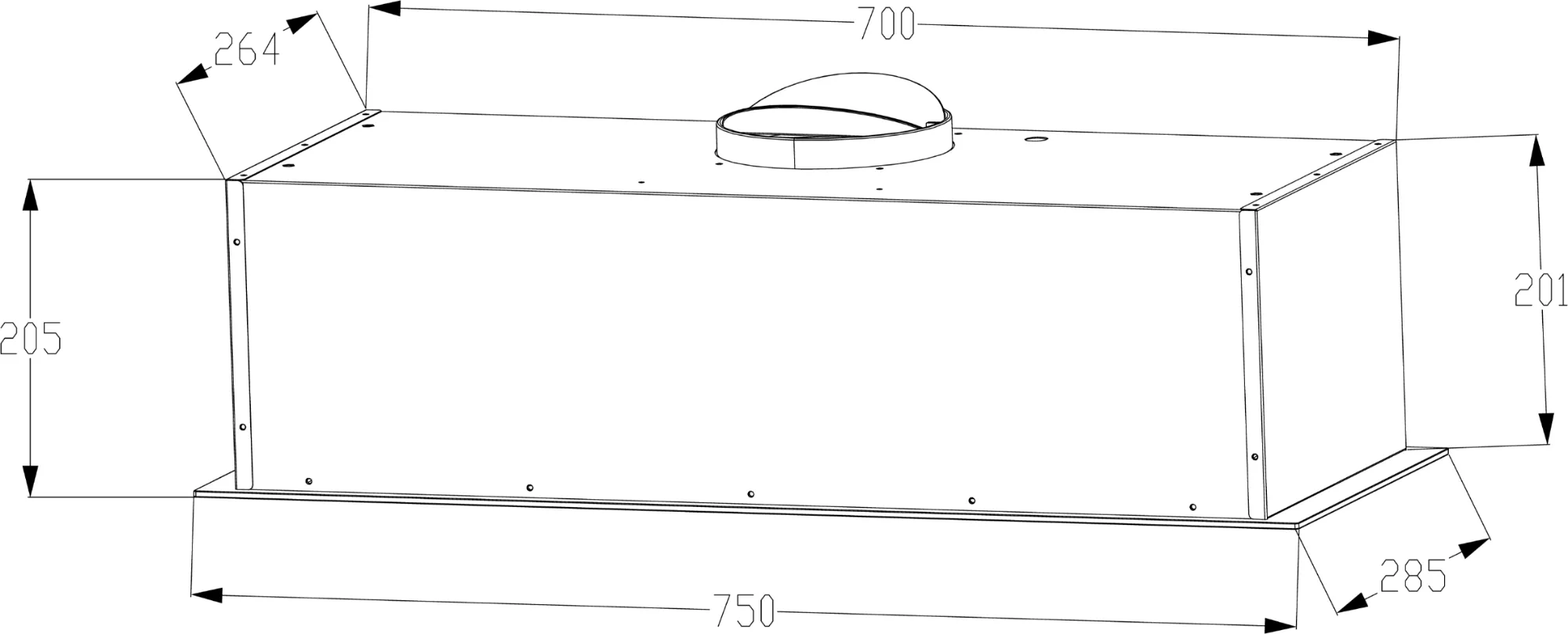 Obrázek Odsavač plně vestavný KLV7550B