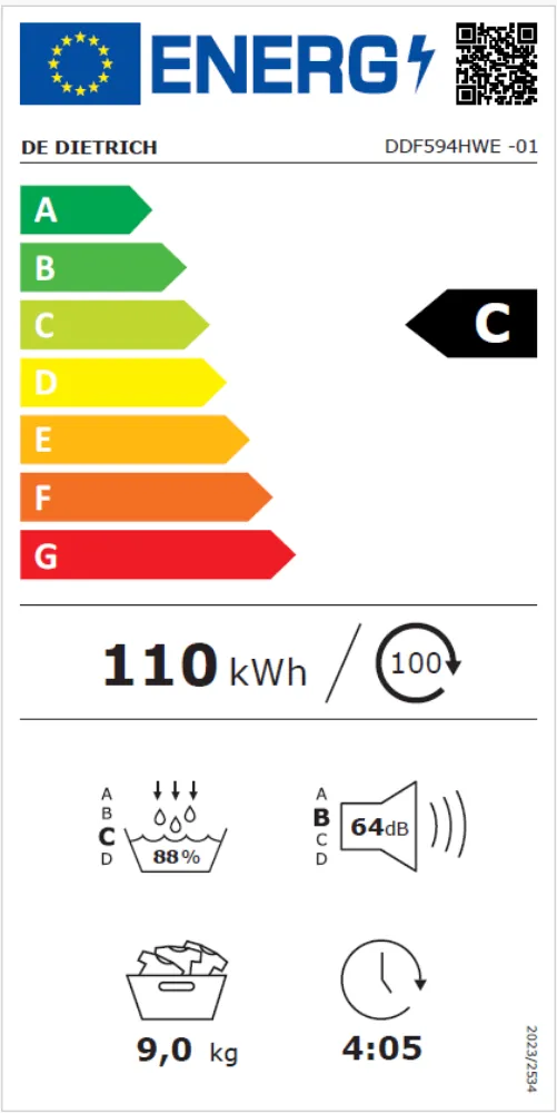 Obrázek Sušička s tepelným čerpadlem DDF594HWE