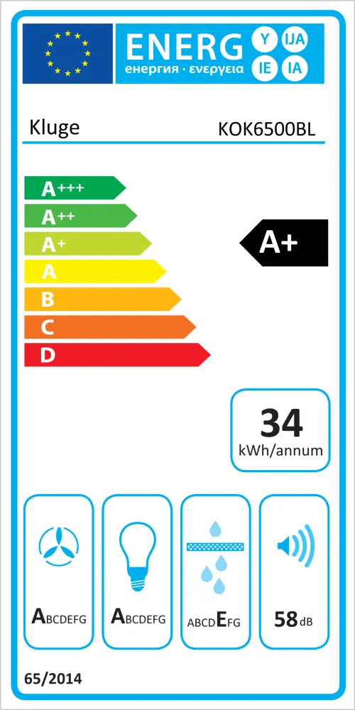 Obrázek Odsavač komínový KOK6500BL