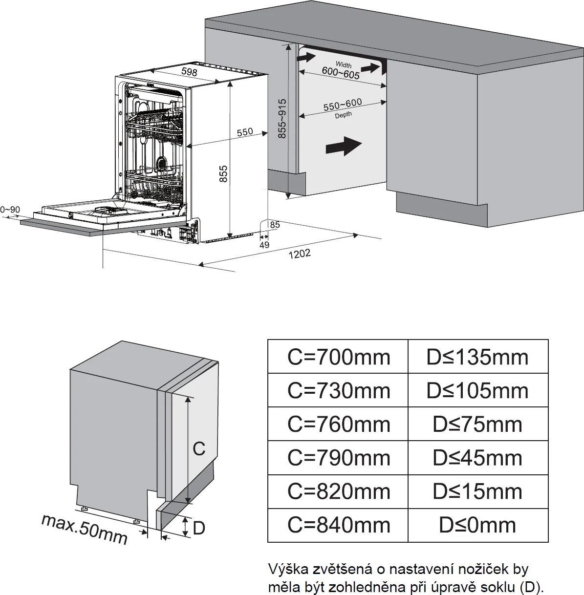Obrázek Myčka vestavná KVD6300XL