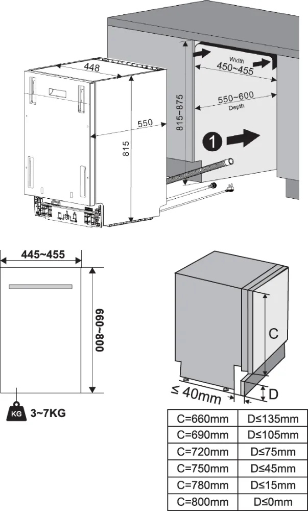 Obrázek Myčka vestavná KVD4610P