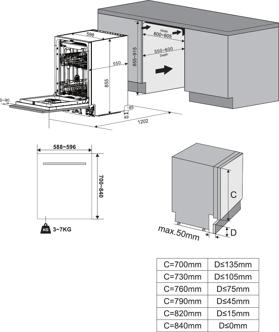 Obrázek Myčka vestavná KVD6300XL