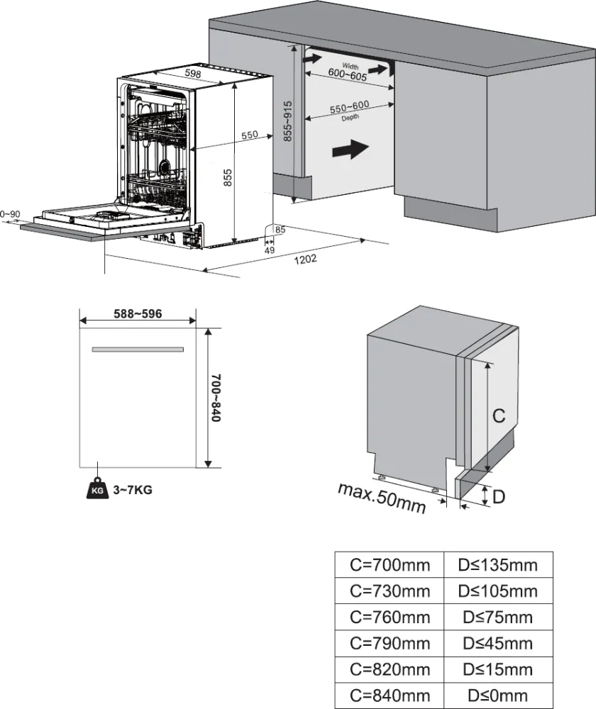 Obrázek Myčka vestavná KVD6300XL