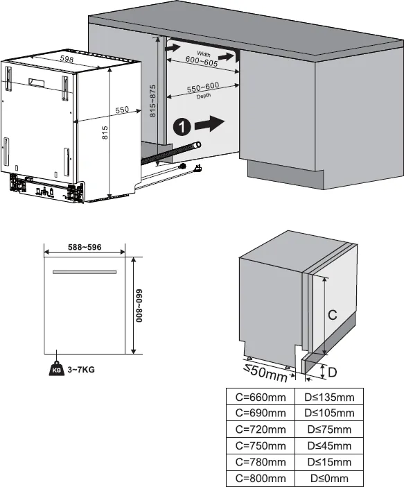 Obrázek Myčka vestavná KVD6110P