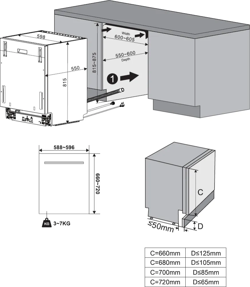 Obrázek Myčka vestavná KVD6100P