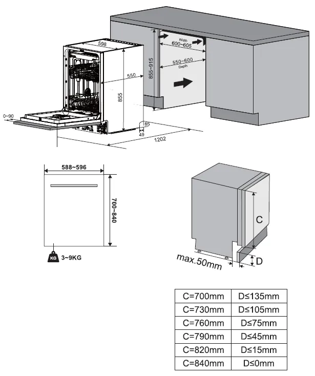 Obrázek Myčka vestavná KVD6300XL