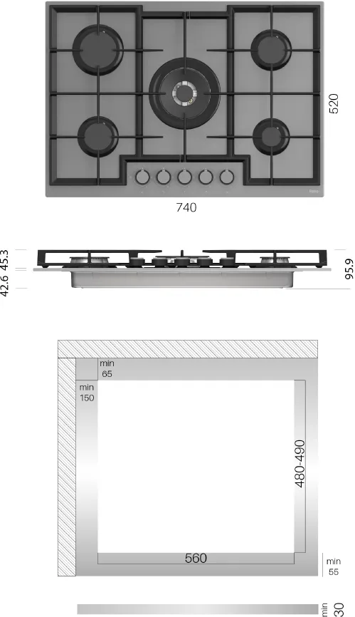 Obrázek Deska plynová KPG7520BG