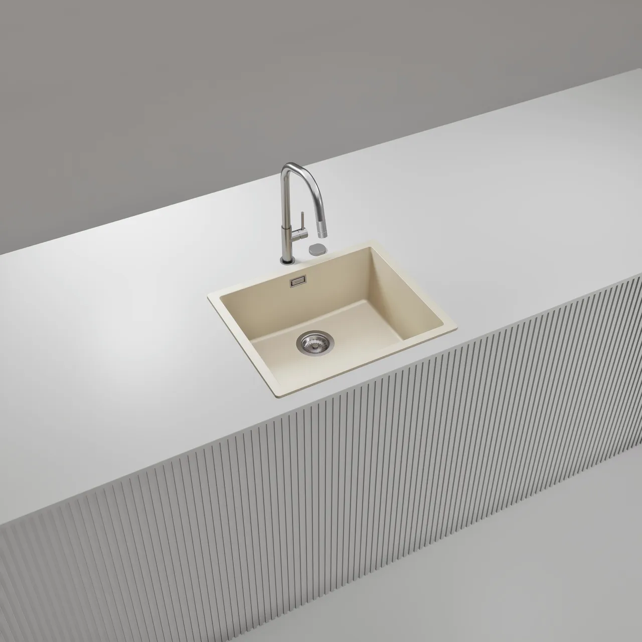 Obrázek Dřez KAIA N-100L Magnolia horní uložení