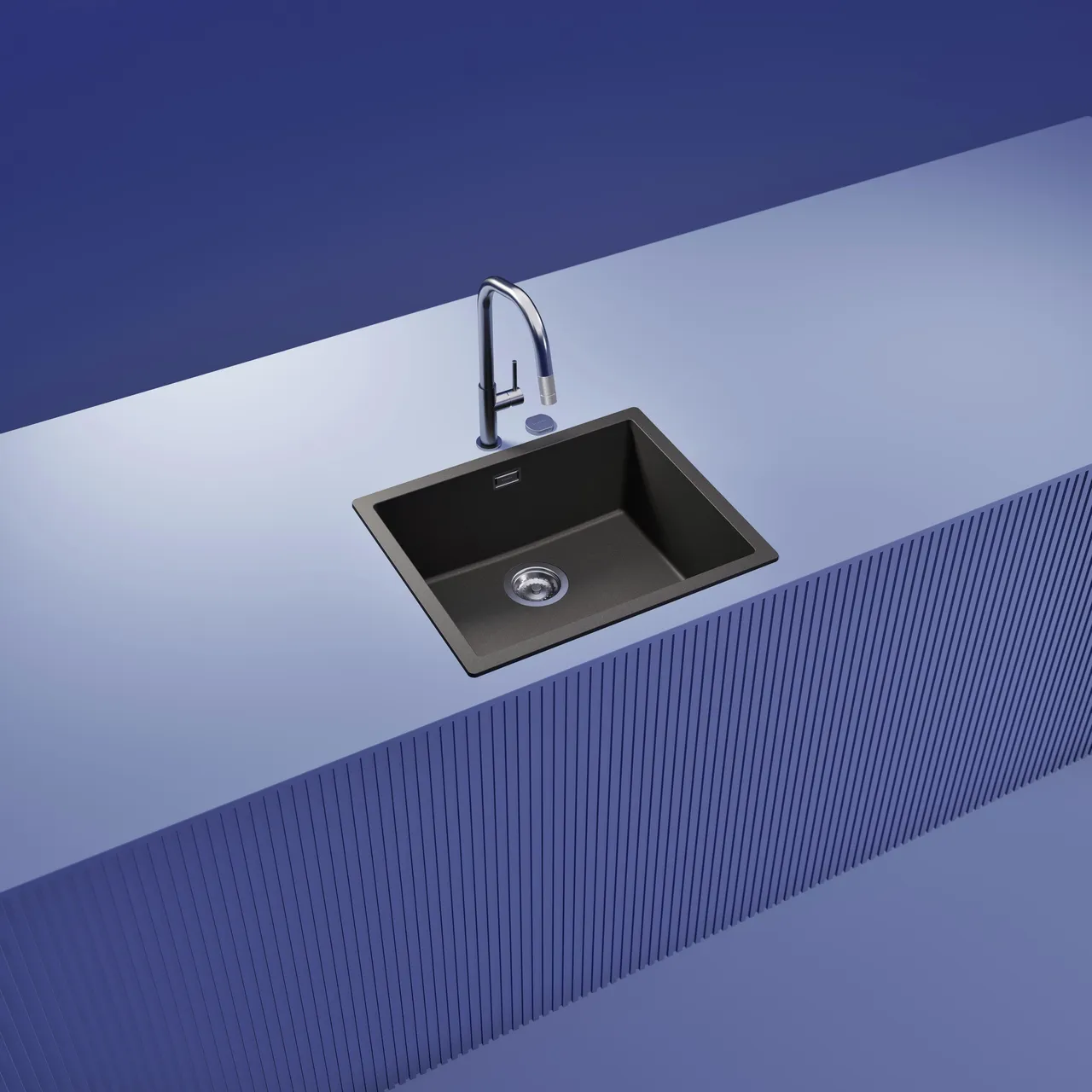 Obrázek Dřez KAIA N-100L Silverstone horní uložení