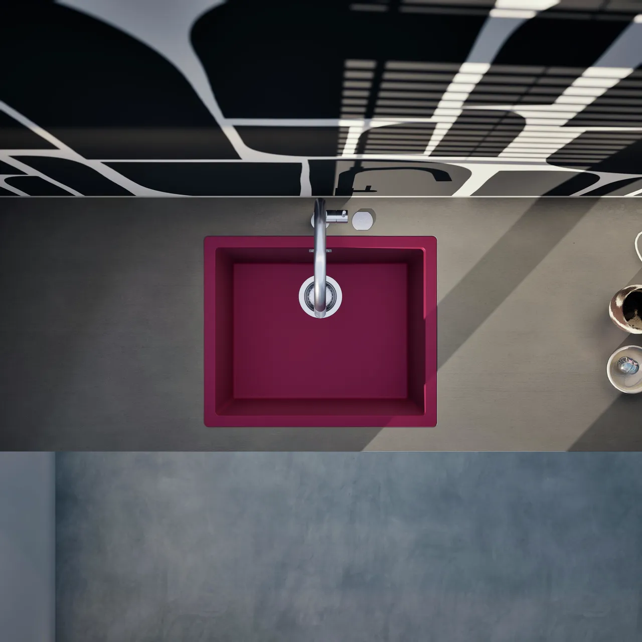 Obrázek Dřez KAIA N-100L Berry do roviny